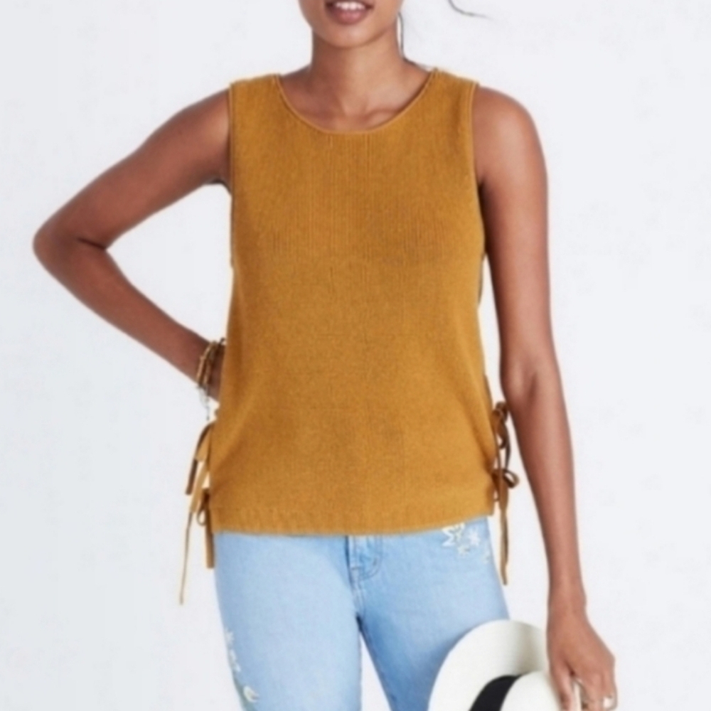 Madewell knit sleeveless sweater Beach Coastal